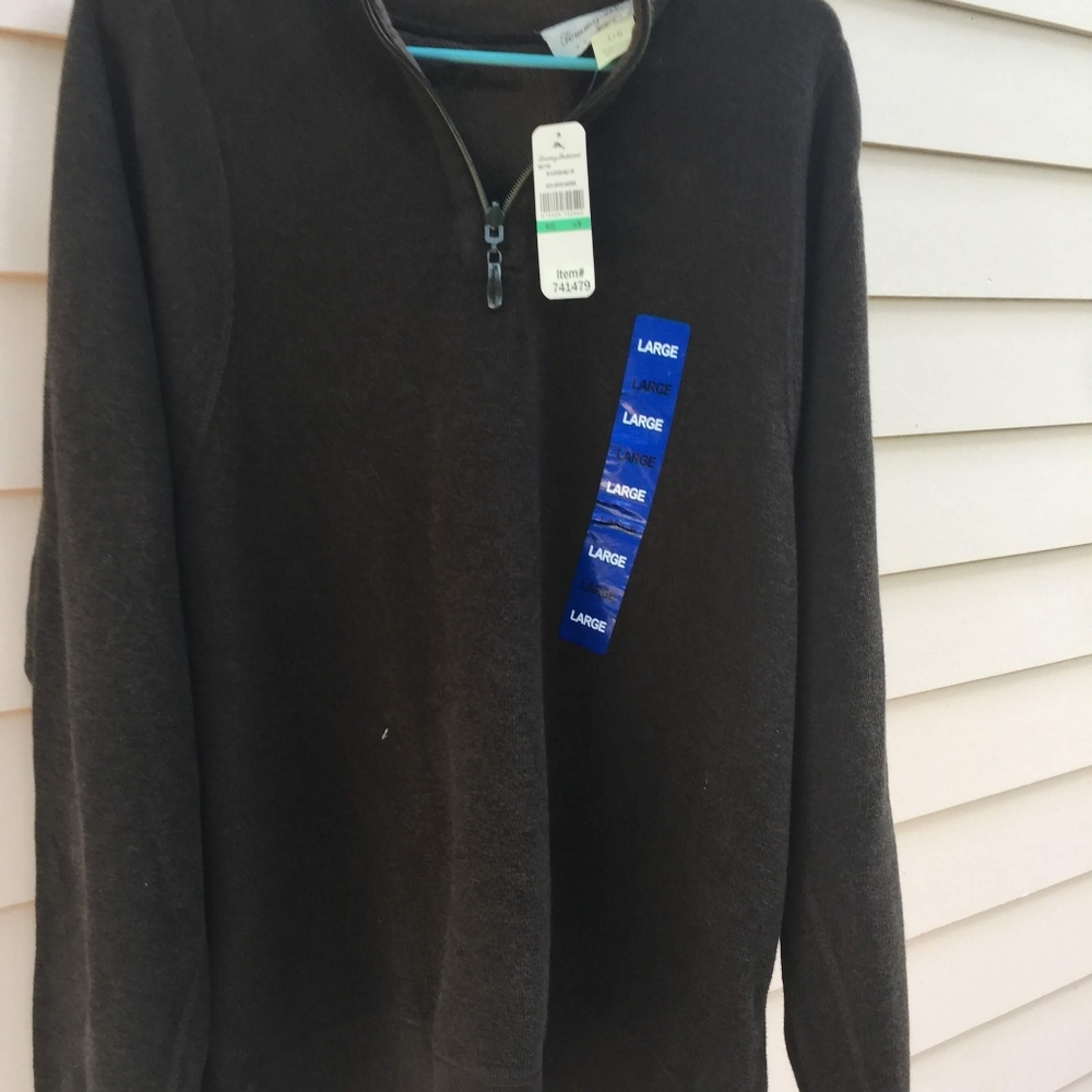Tommy Bahamas Coffee Sweater size L NWT